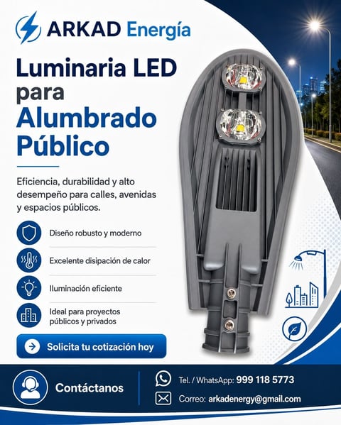 ARKAD Energia LED street light for public lighting featuring efficiency, modern design, and excellent light distribution
